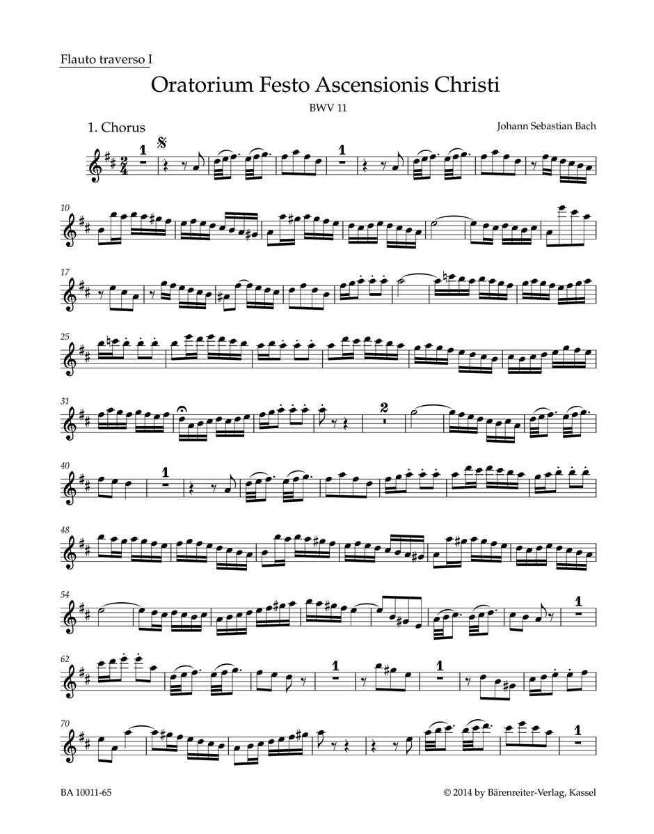Bach, Oratorium Festo...BWV 11 Wind Set (Barenreiter)