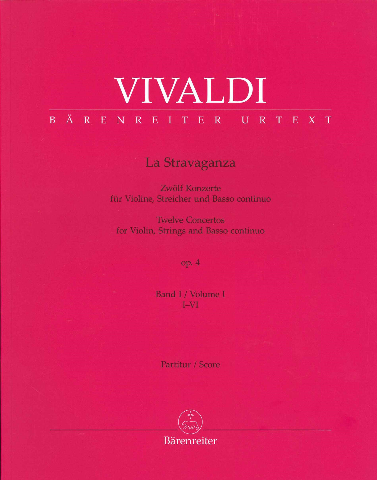 Vivaldi, Stravaganza op. 4, I Score (Barenreiter)