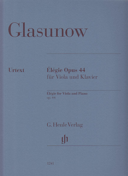 Glazunov, Elegie op. 44 (Rahmer) (Henle)