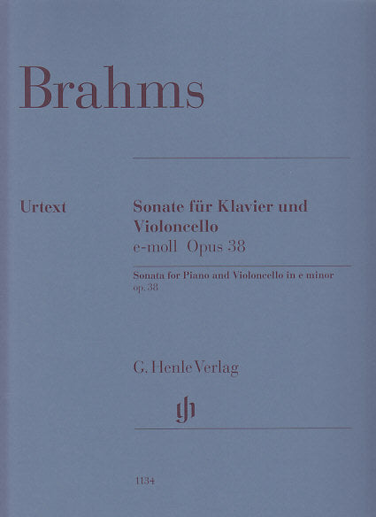 Brahms, Sonata No. 1, op. 38 (Voss/Behr) (Henle)