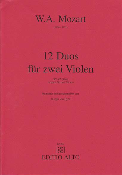 Mozart, 12 Duos, KV 487 (Editio Alto)