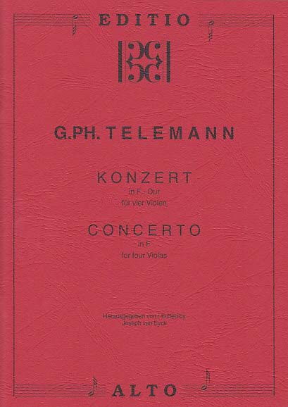 Telemann, Concerto in F major (4Va) (Editio Alto)