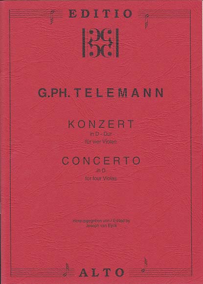 Telemann, Concerto in D major (Editio Alto)