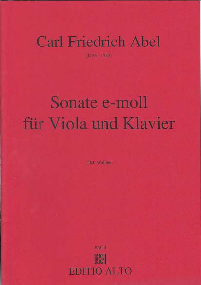 Abel, Sonata in e (Editio Alto)