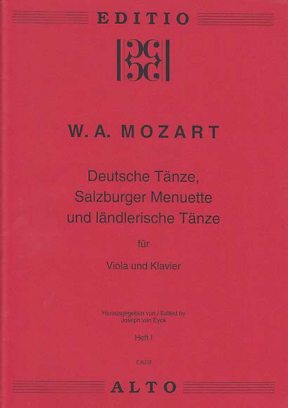 Mozart, Deutsche Tanze, etc., 1 (Editio Alto)
