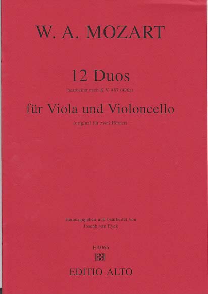 Mozart, 12 Duos, KV 487 (Editio Alto)