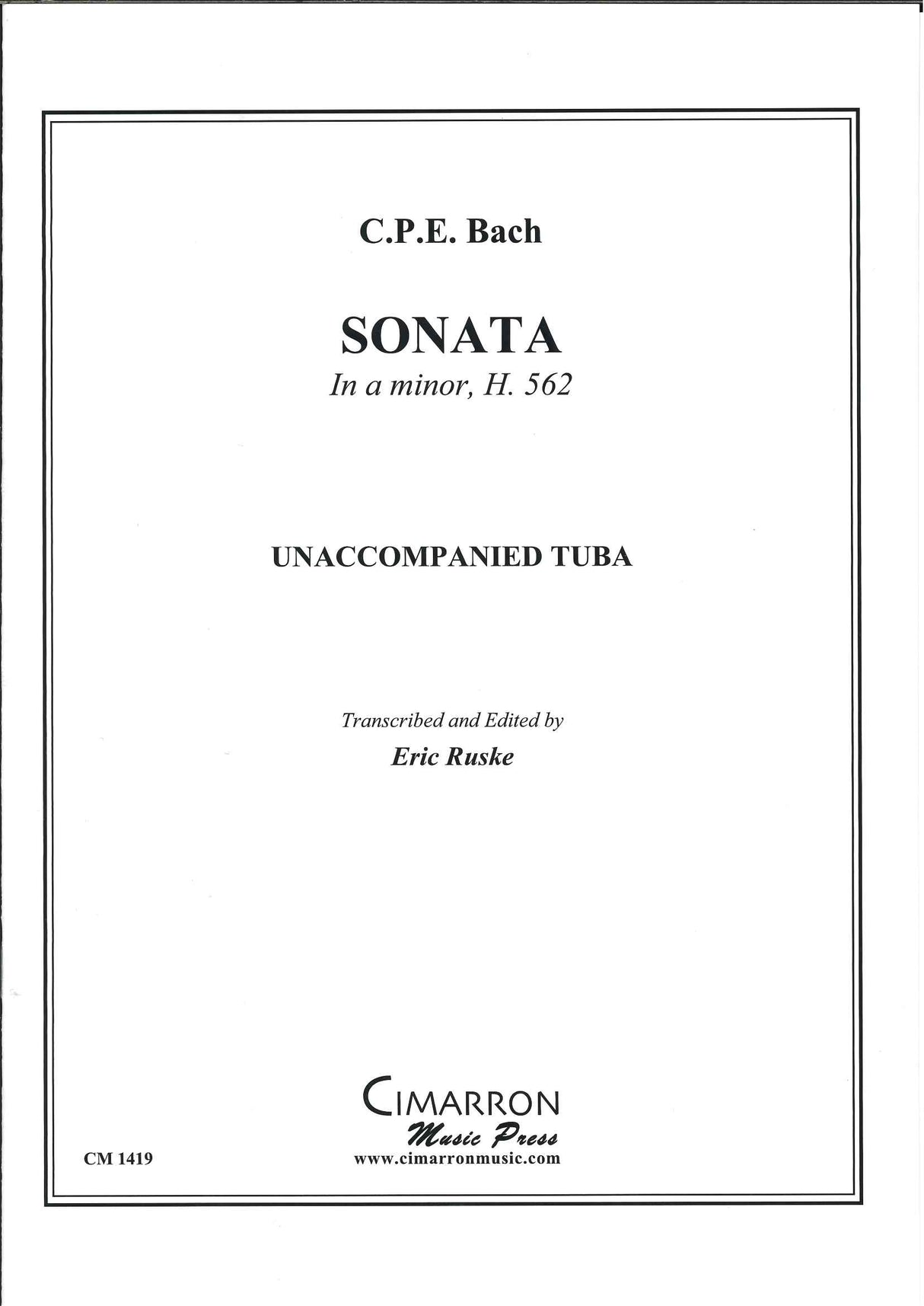 Bach,C.P.E., Sonata in a (Tuba Solo) (Cimarron Music Press)