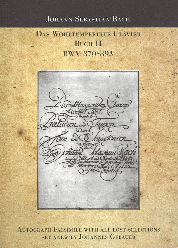 Bach, Wohltemperierte Clavier II (18cm) (E.R.P. Musikverlag Eckart Rahn)