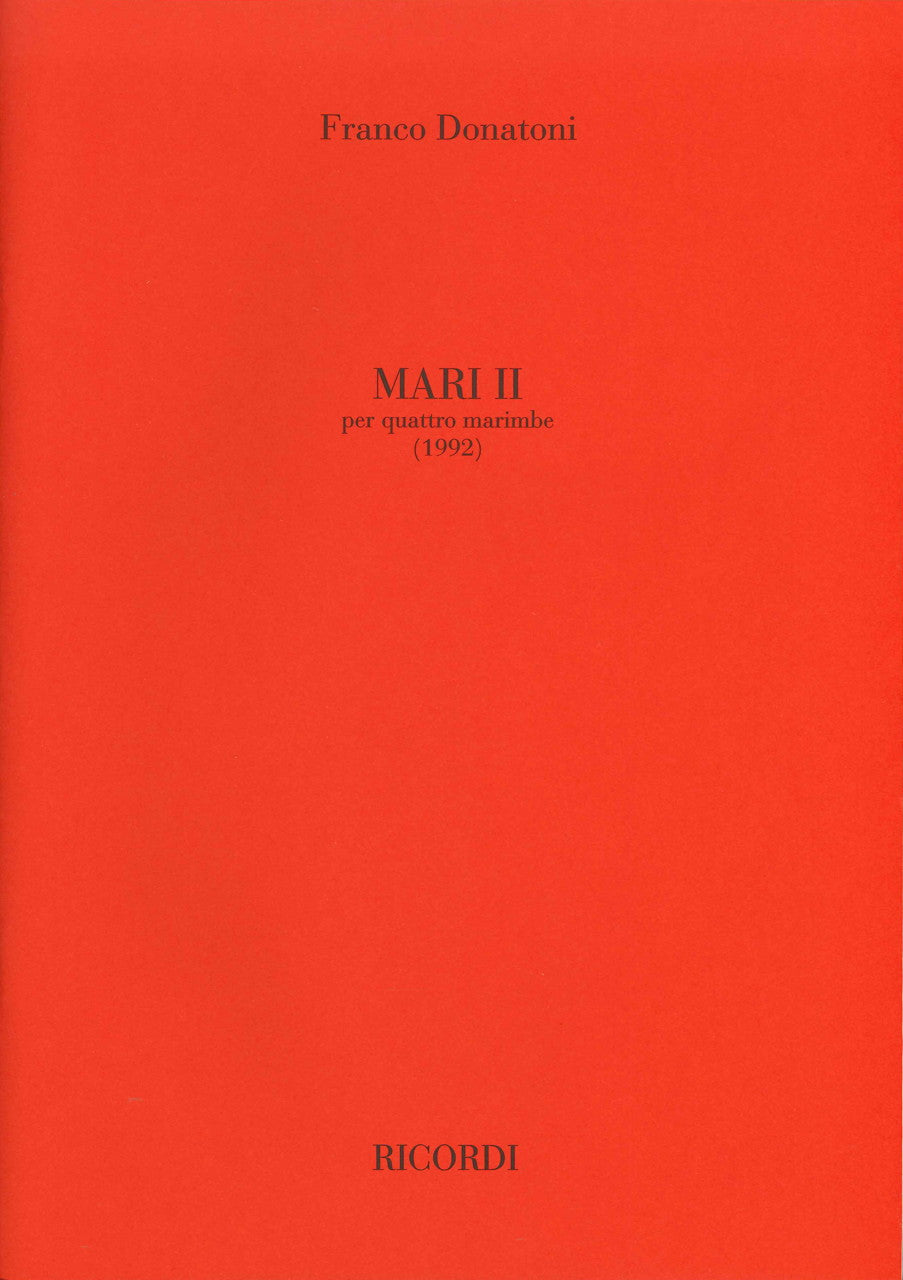 Donatoni, Mari II: 4 Marimbas (Ricordi)