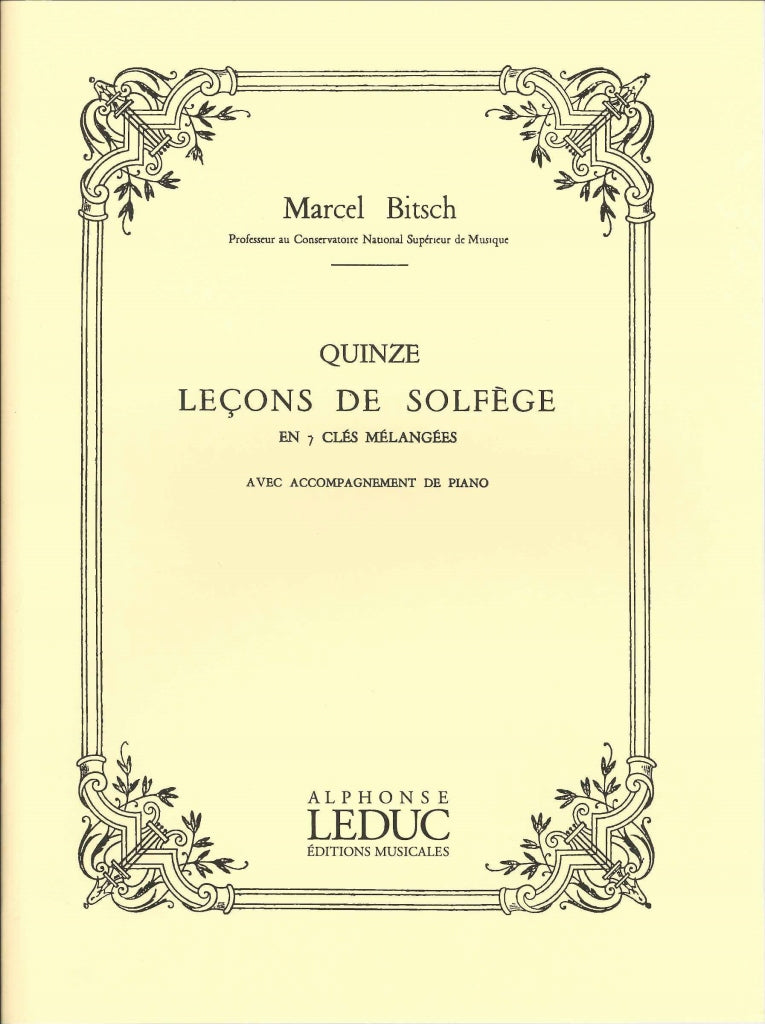 Bitsch, 15 Lecons de solfege avec accomp (Leduc)