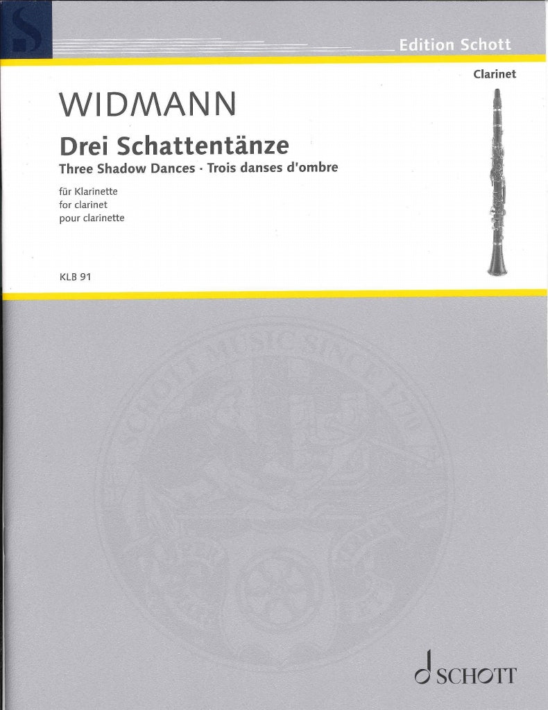 Widmann, 3 Schattentanze (Cl Solo) (Schott)