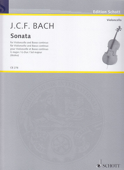 Bach,J.C.F., Sonata in G (Vc,Bc) (Schott)
