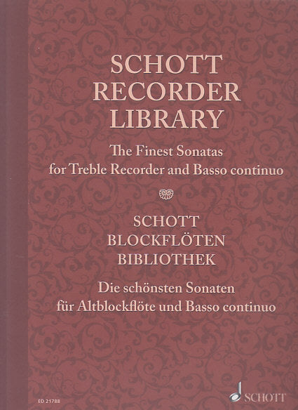 Finest Sonatas (ARec,Bc) (Schott)