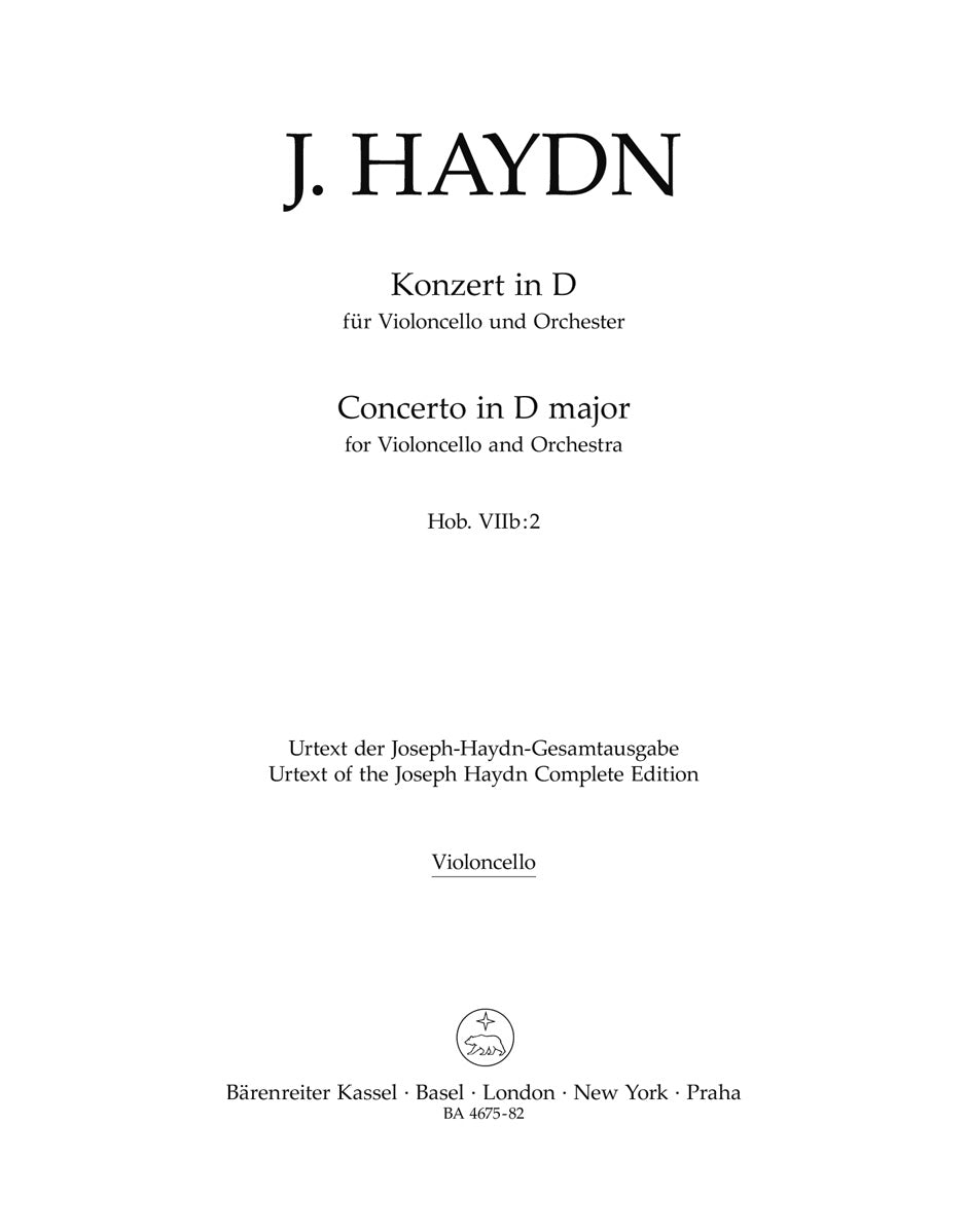 Haydn, Concerto Hob. 7b/2 Violoncello (Barenreiter)