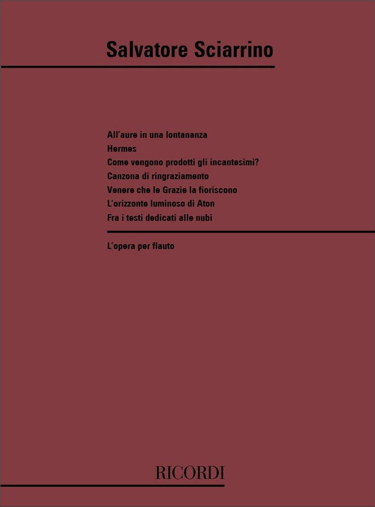 Sciarrino, Opera per flauto (Ricordi)