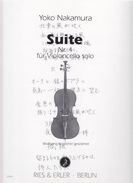 Nakamura, Suite Nr. 4 (Vc Solo) (Ries & Erler)