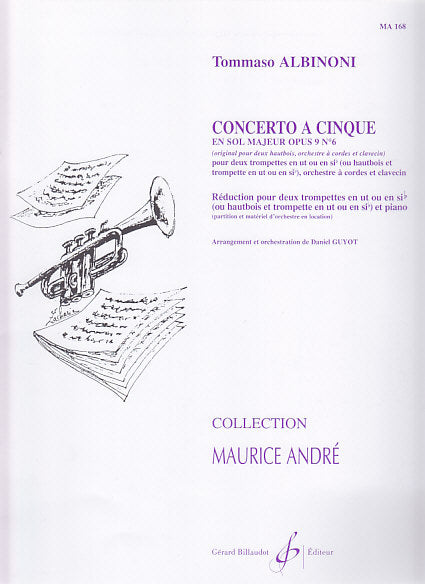 Albinoni, Concerto op. 9/6 (2Trp,Kbd) (Billaudot)