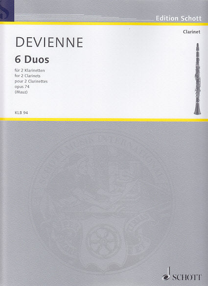 Devienne, 6 Duos op. 74 (2Cl) (Schott)