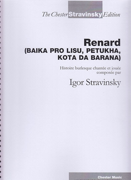 Stravinsky, Renard [Russ/F] (Sachania) (Chester)