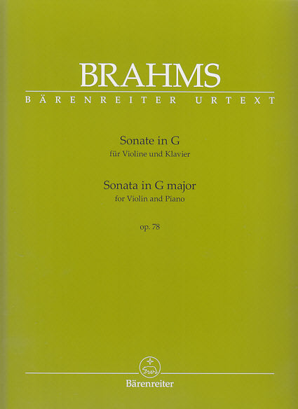 Brahms, Sonata No. 1, op. 78 (Brown) (Barenreiter)