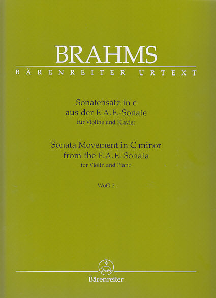 Brahms, Sonatensatz in c WoO 2 (F.A.E.-S (Barenreiter)