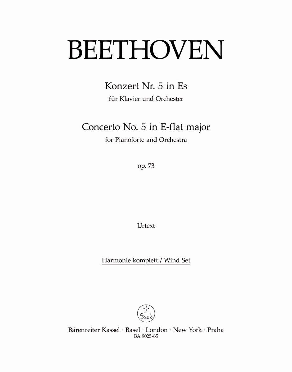 Beethoven, Concerto for Piano 5 Wind Set (Barenreiter)