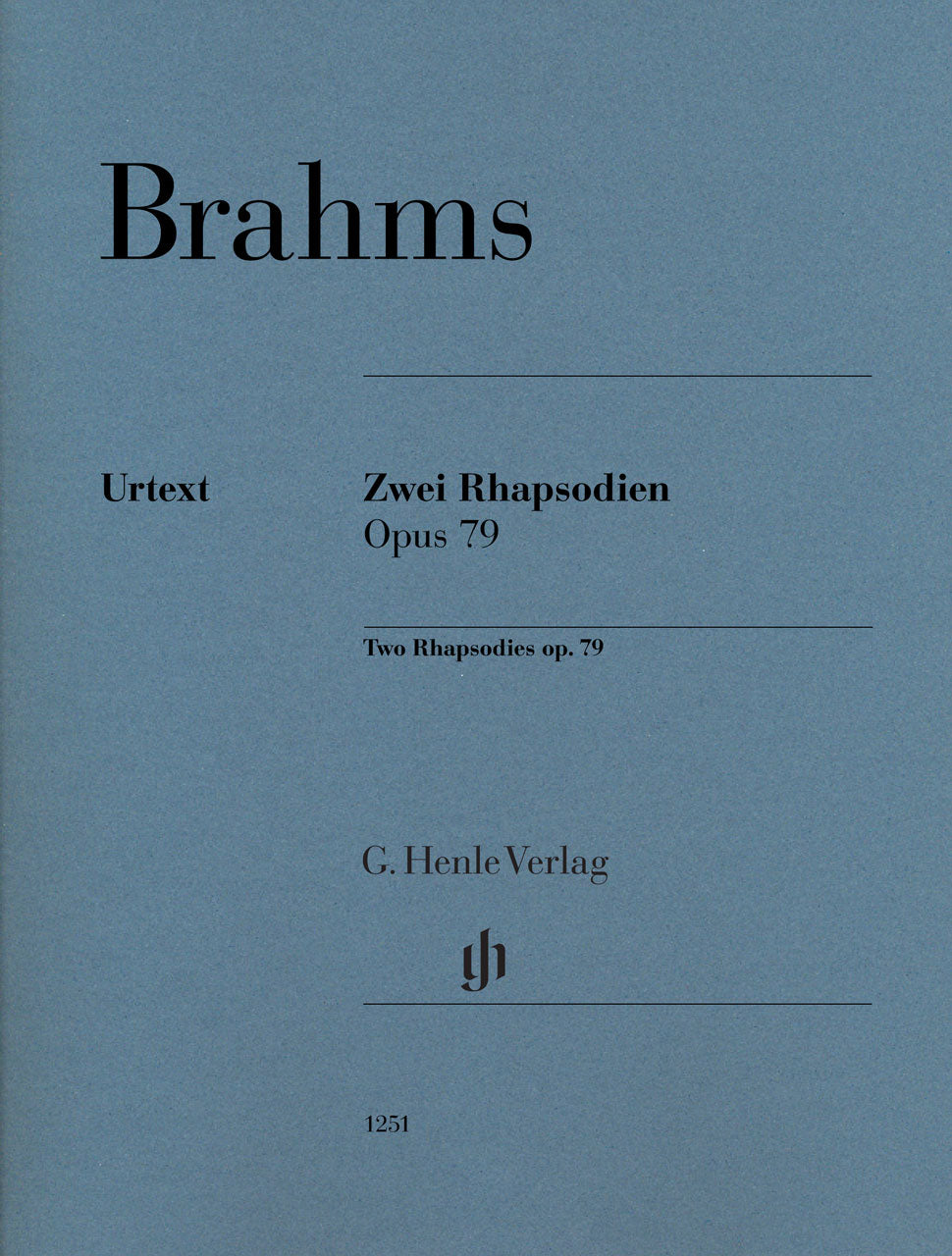 Brahms, 2 Rhapsodies op. 79 (rev.) (Henle)
