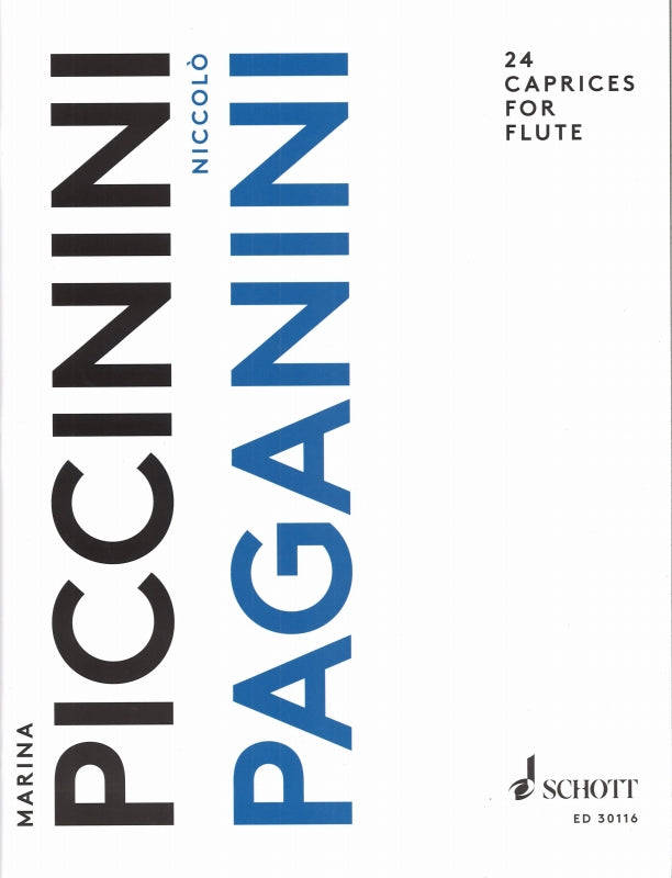 Paganini, 24 Caprices (Fl Solo) (Schott)