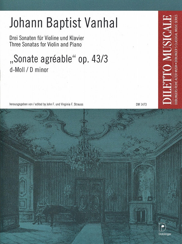 Vanhal, Sonata op. 43/3 in d 'Agreble' (Doblinger)