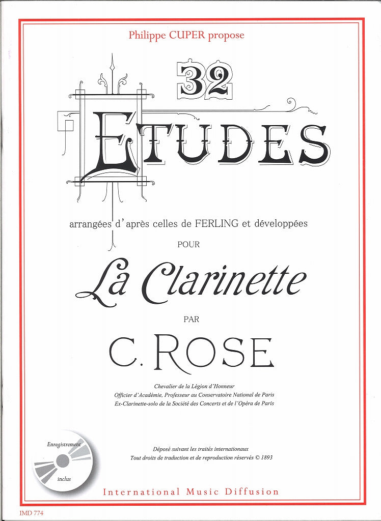 Rose, 32 Etudes (+CD) (IMD (International Music Diffusion))