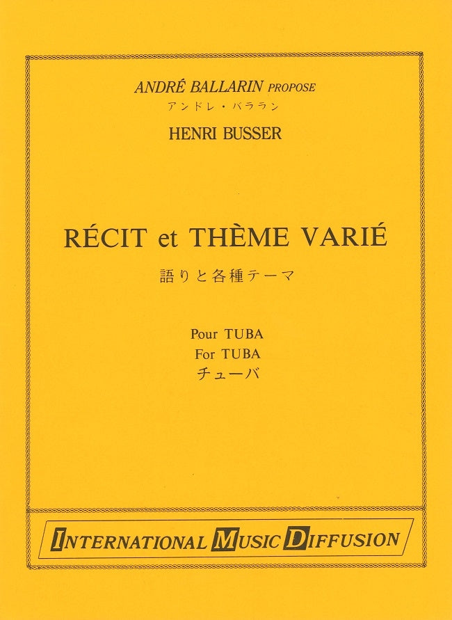 Busser, Recit et Theme varie (IMD (International Music Diffusion))
