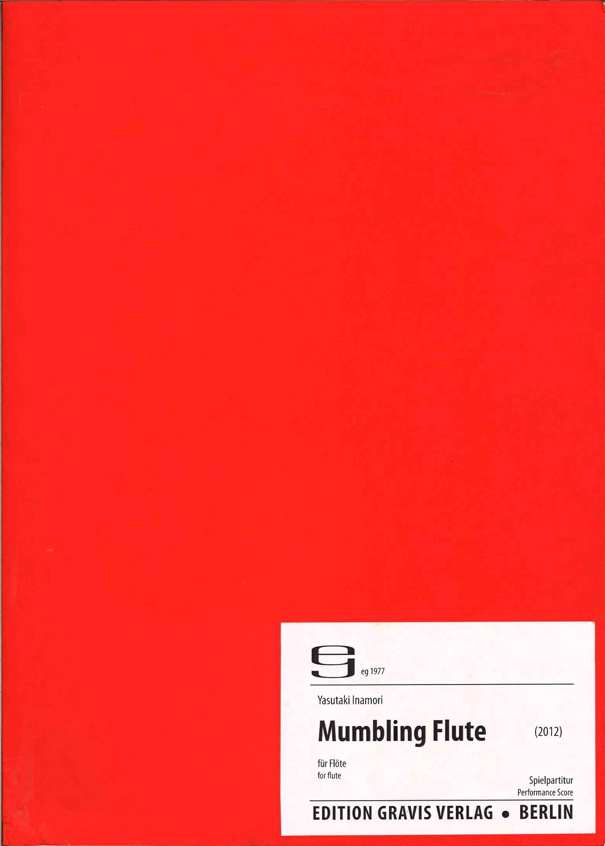 Inamori, Mumbling Flute (Fl Solo) (Gravis)