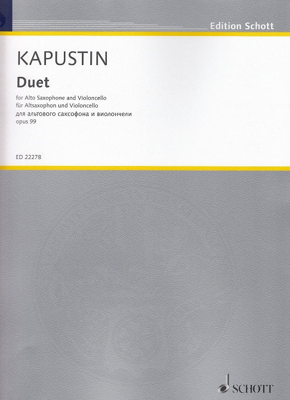 Kapustin, Duet op. 99 (ASax,Vc) (Schott)