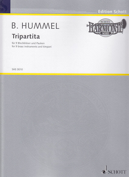 Hummel,B., Tripartita op. 103e (2000) (Schott)