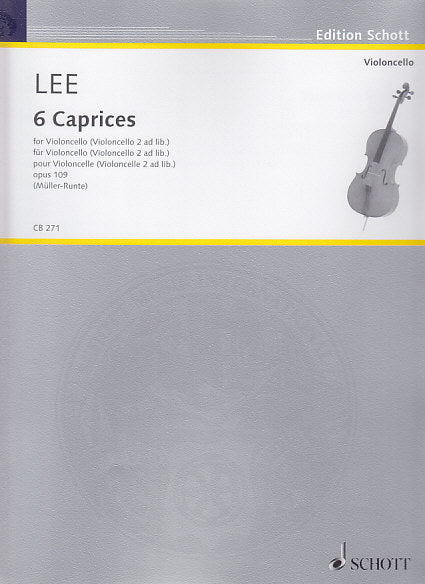 Lee, 6 Caprices op. 109 (1-2 Vc) (Schott)