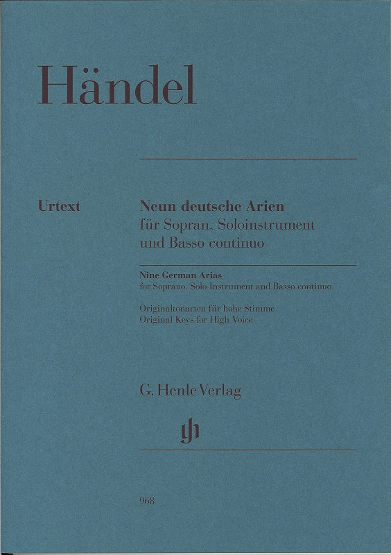 Handel, Deutsche Arien HWV 202-210 (Henle)
