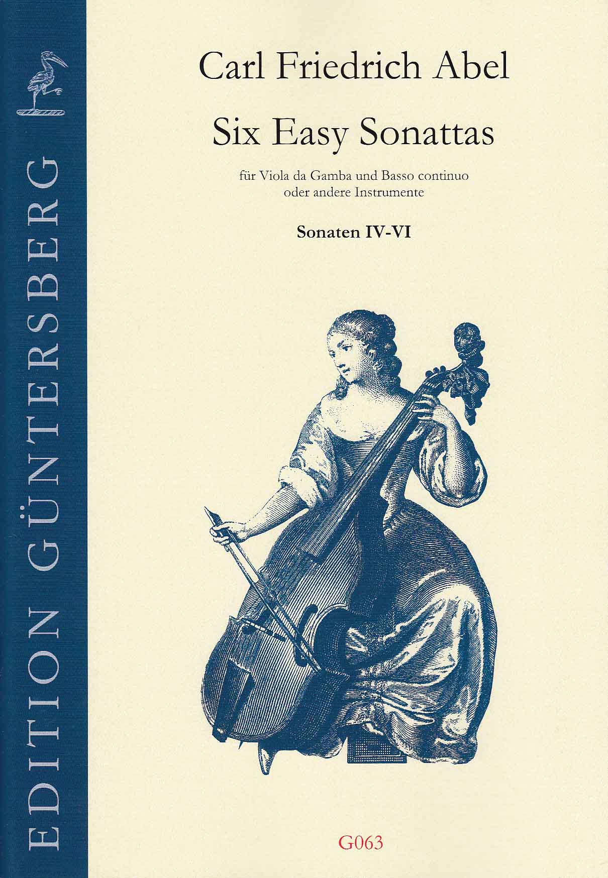 Abel, 6 Easy Sonattas, Sonaten 4-6 (Guntersberg/Walhall)