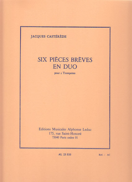 Casterede, 6 Pieces breves en duo (Leduc)
