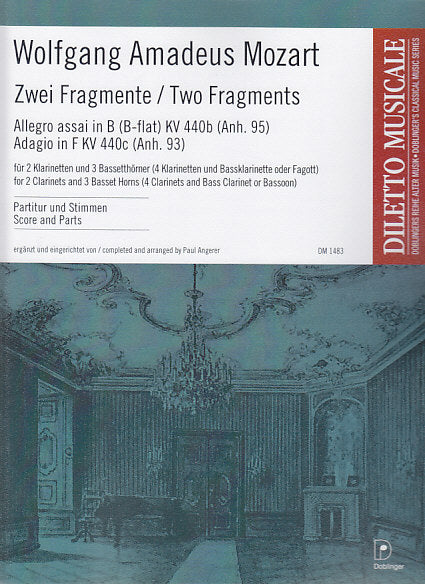 Mozart, 2 Fragmente (2Cl,3Basset) (Doblinger)