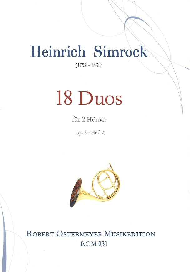 Simrock, 18 Duos, op. 2, 2. Heft (2Hn) (Robert Ostermeyer)