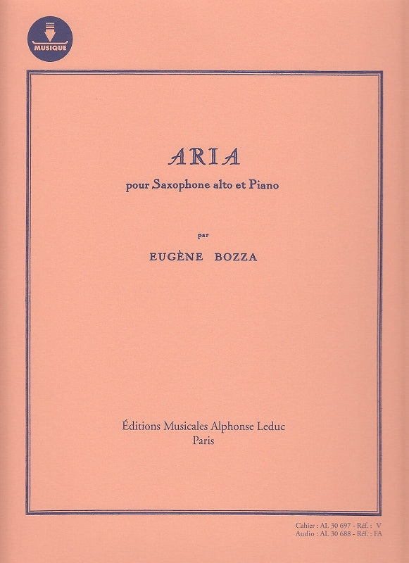 Bozza, Aria (ASax,Pf: + Download Card) (Leduc)
