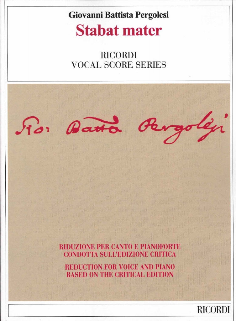 Pergolesi, Stabat mater [L] (Ricordi)