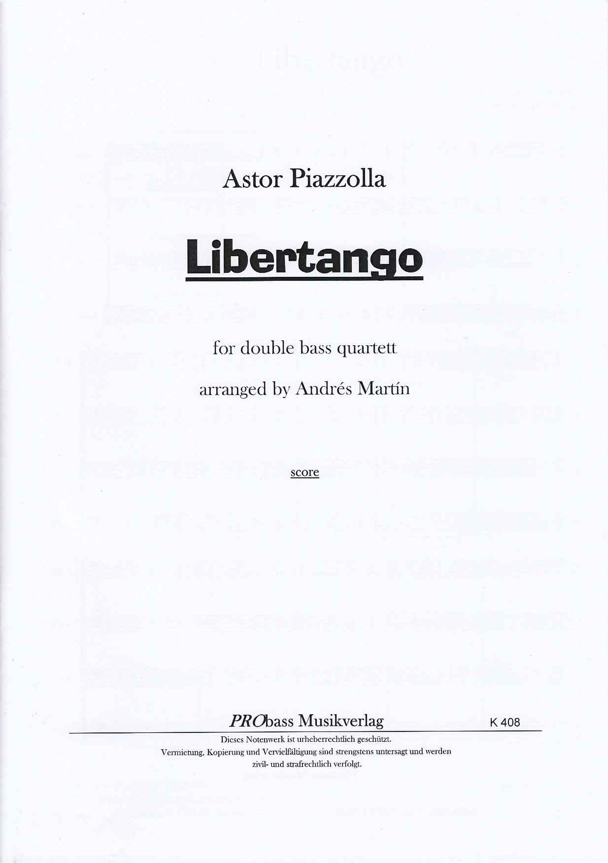 Piazzolla, Libertango (4CB) (Probass Musikverlag)