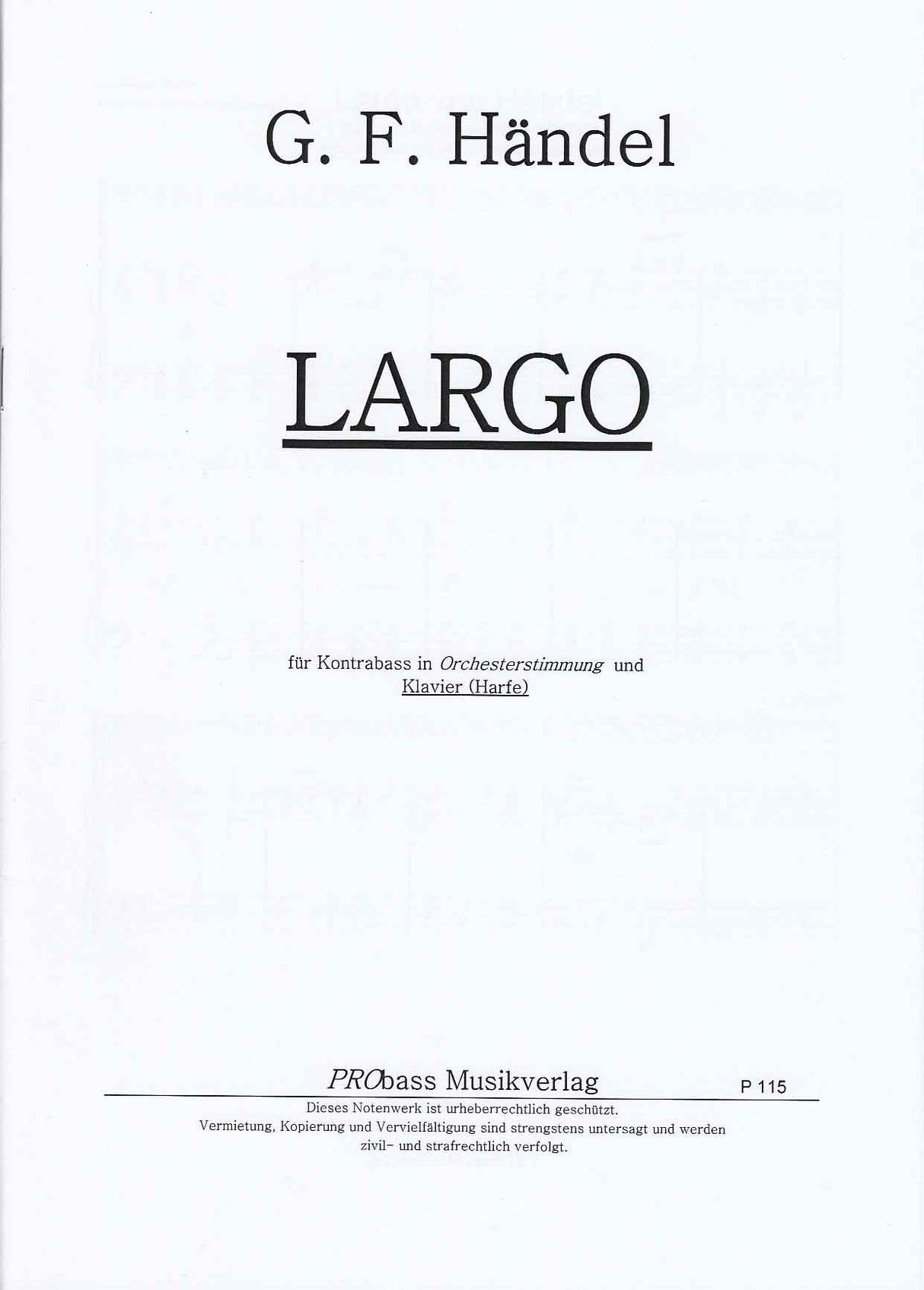 Handel, Largo (Probass Musikverlag)