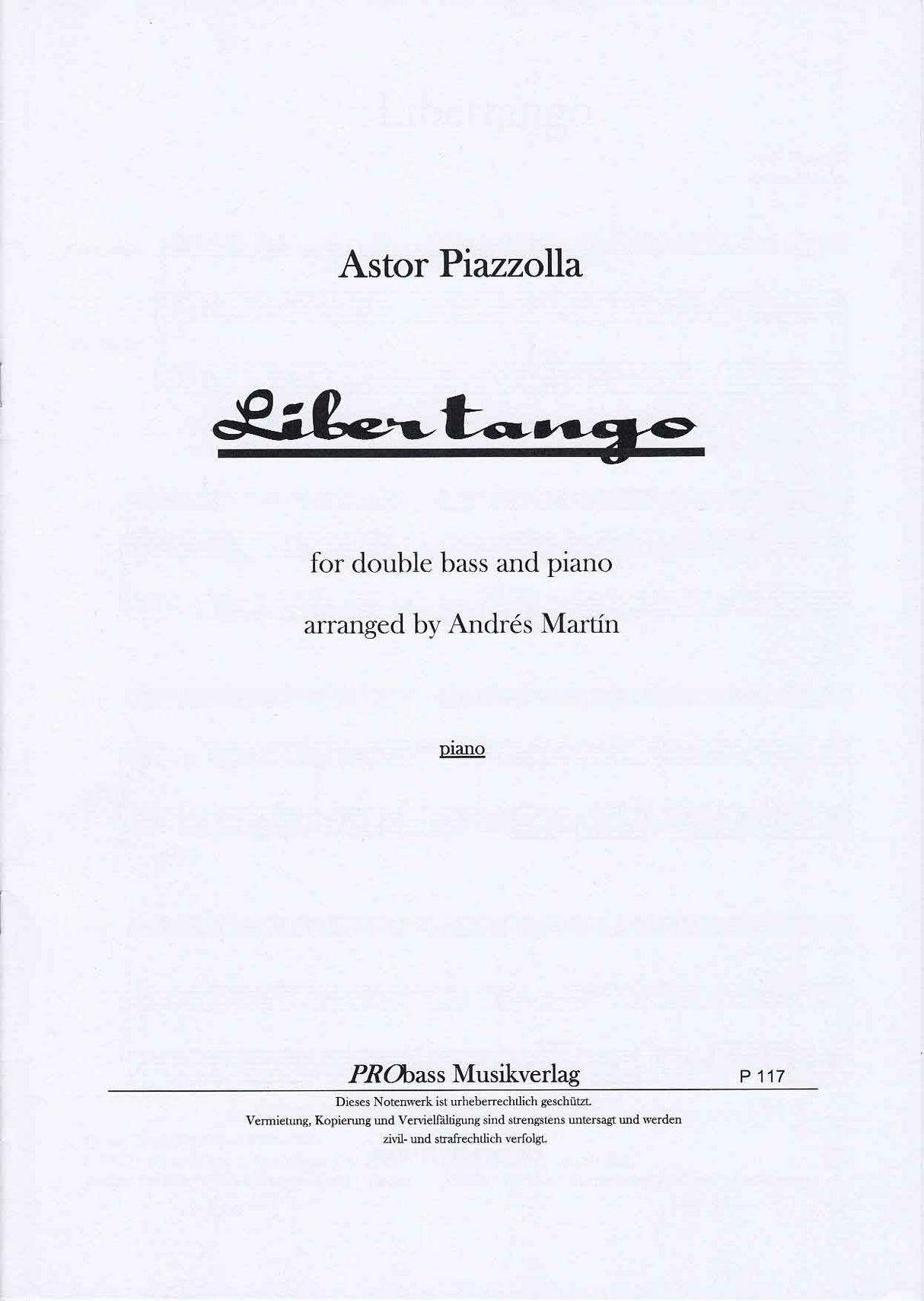 Piazzolla, Libertango (Probass Musikverlag)