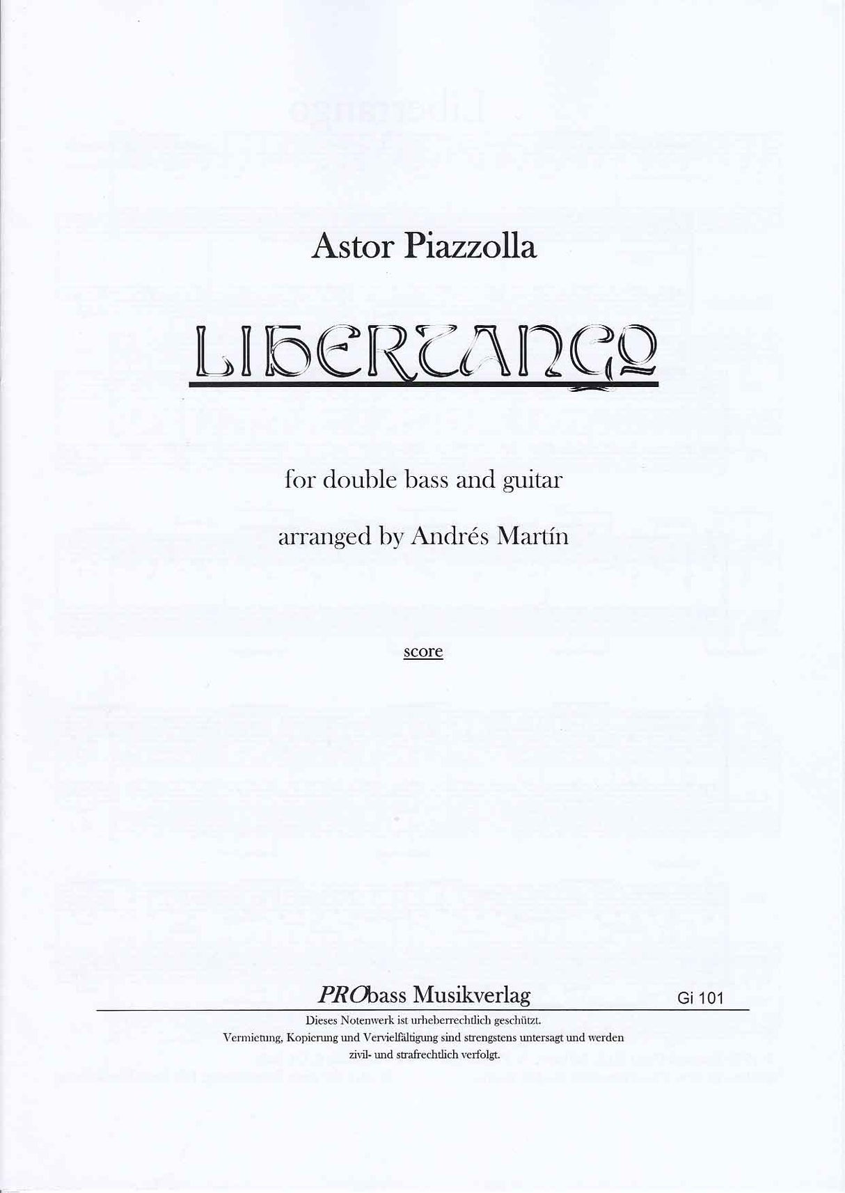 Piazzolla, Libertango (Probass Musikverlag)