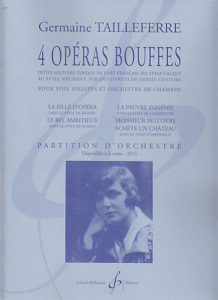 Tailleferre, 4 Operas bouffes (Billaudot)