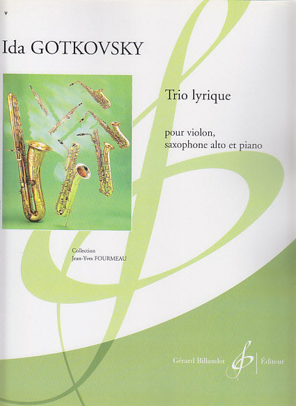 Gotkovsky, Trio lyrique (ASax,Vn,Pf) (Billaudot)
