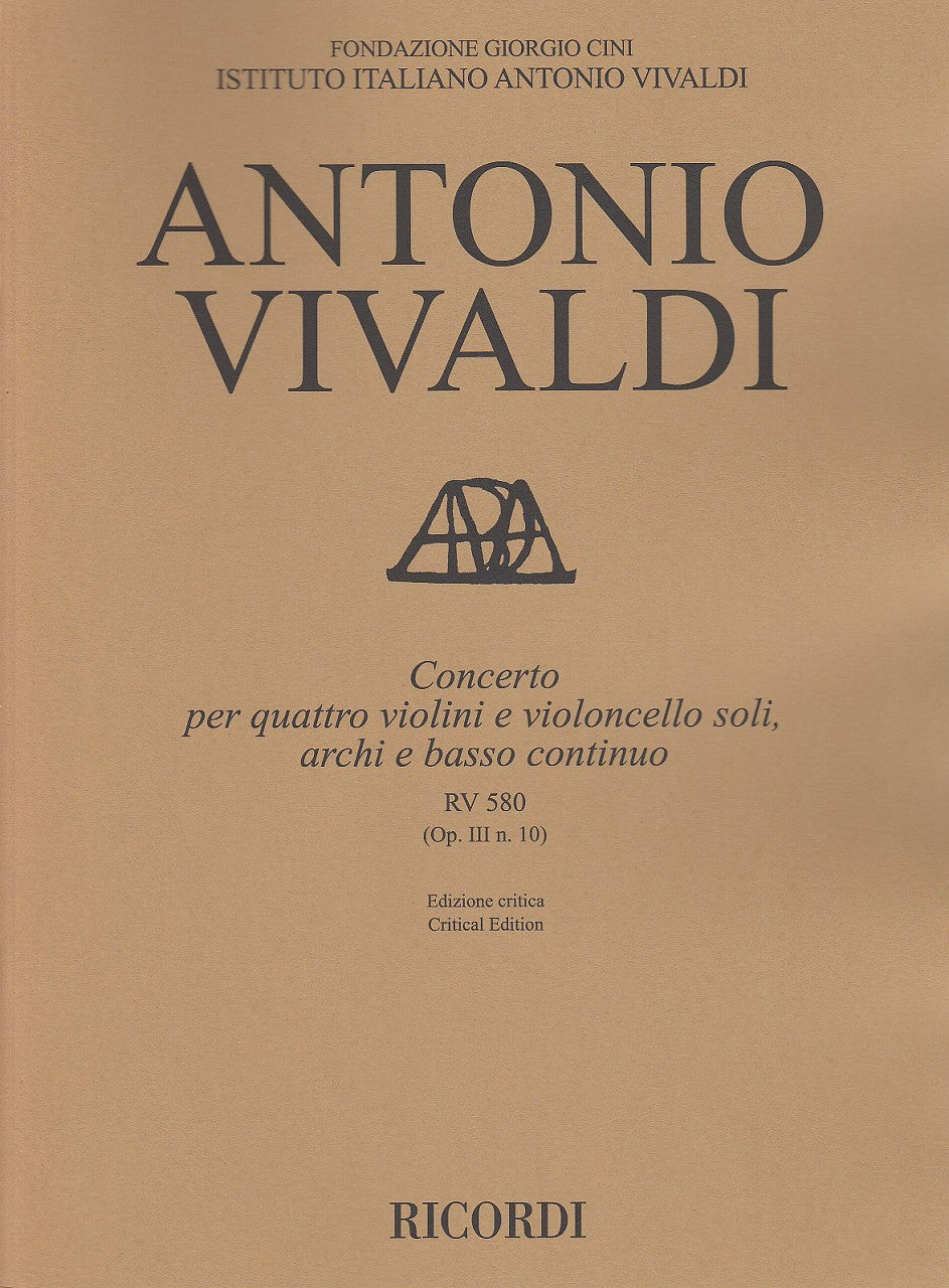Vivaldi, Concerto op. 3/10 RV 580(Talbot (Ricordi)