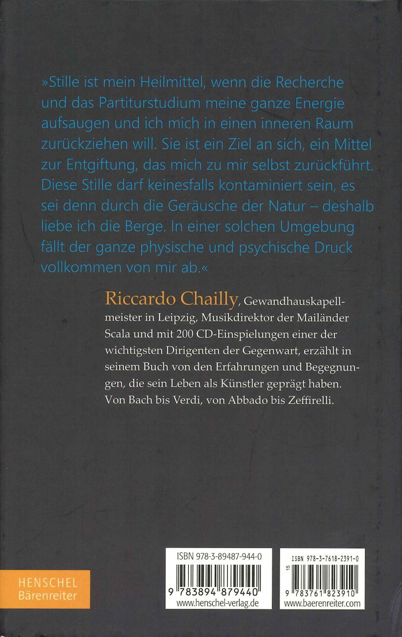 Chailly, Geheimnis liegt in der Stille (Barenreiter)